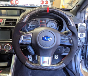Carbon Alcantara Steering Wheel Subaru STI Levorg 15/21