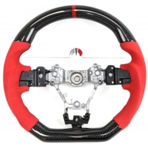 Carbon Alcantara Red Steering Wheel Subaru sti 2014/19