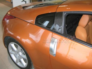 CARBON FIBER EXTERIOR DOOR PILLAR TRIMS NISSAN 350Z