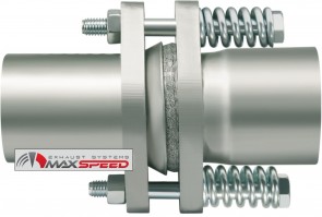 Auspuff Rohrverbindungen set  Chromstahl Maxspeed 