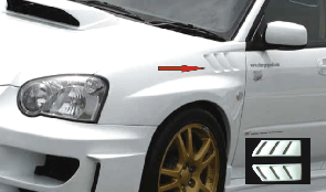 FRONTFENDER WITH DUCT 20mm WIDE EACH SIDE