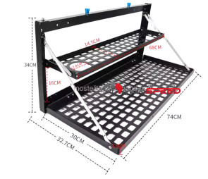 Alu Double Layer Tailgate Storage Rack