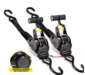 Automatik Zurrgurt 2 Set  3.30 m x 25mm mit S-Haken Ratsche Strap