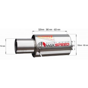 Maxspeed Universal Muffler R1