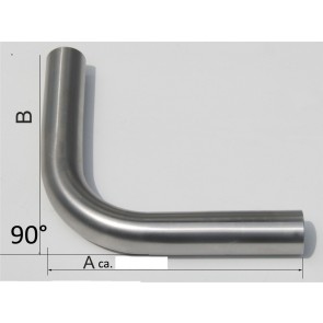 Chromstahl Auspuff Rohrbogen 90°
